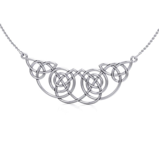 Defined by the ultimate reality ~ Celtic Knotwork Sterling Silver Necklace Jewelry TN002