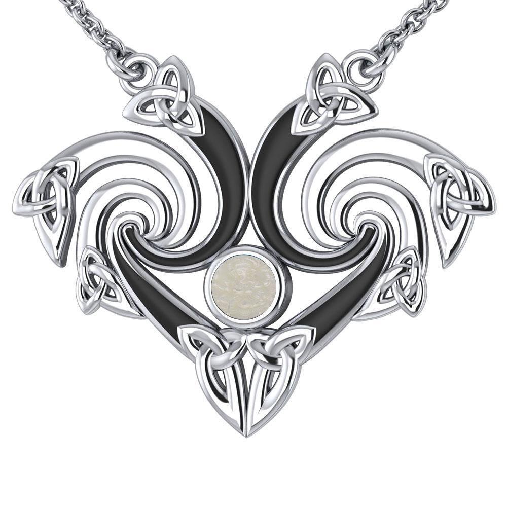 A marvelous representation that lies in the Universe ~ Sterling Silver Celtic Triquetra Necklace Jewelry with Gemstone TNC160