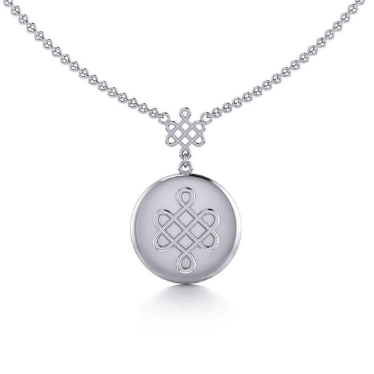 Chinese Mystic Knot Silver Necklace TNC360