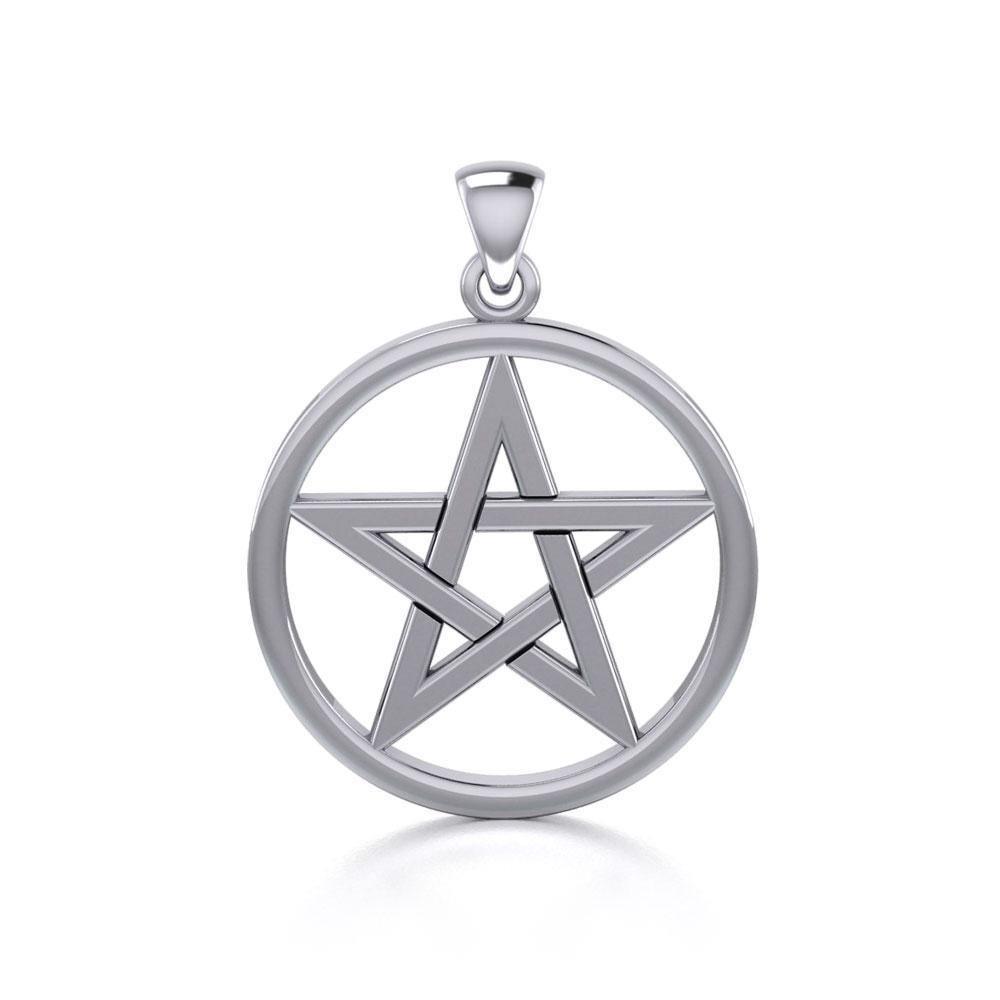 Fine Sterling Silver Pentacle Pendant TP089