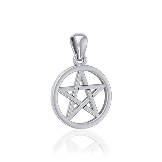 Small Open Pentacle Silver Pendant TP1195