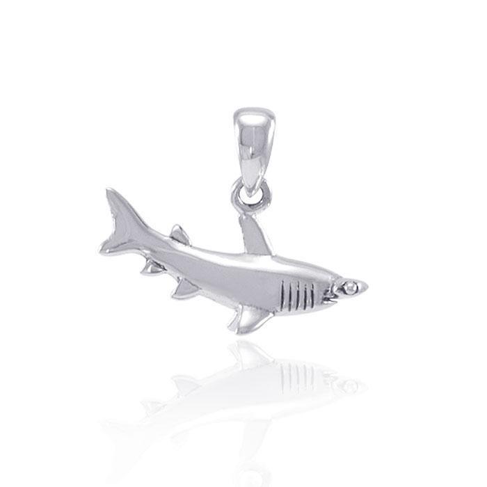 Explore the sea and start the journey ~ Sterling Silver Jewelry Hammerhead Shark Pendant TP2672