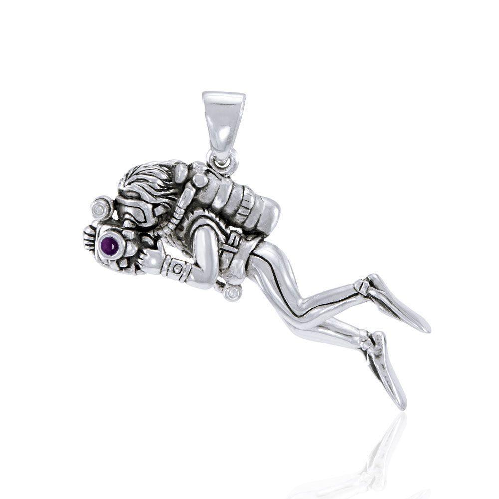 Picture of color and life underwater ~ Sterling Silver Jewelry Pendant TP2715