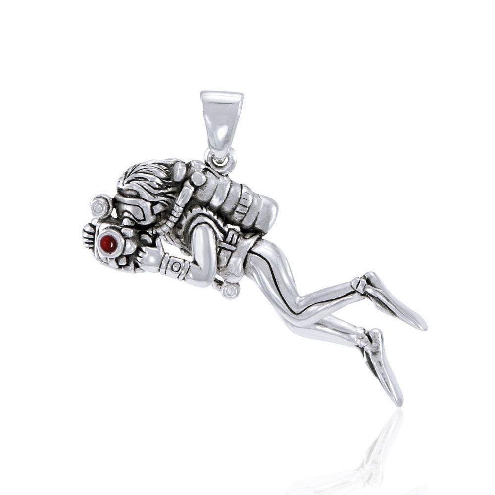 Picture of color and life underwater ~ Sterling Silver Jewelry Pendant TP2715