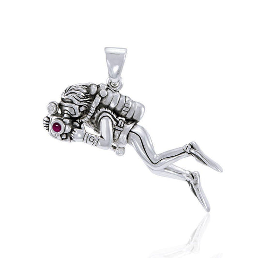 Picture of color and life underwater ~ Sterling Silver Jewelry Pendant TP2715