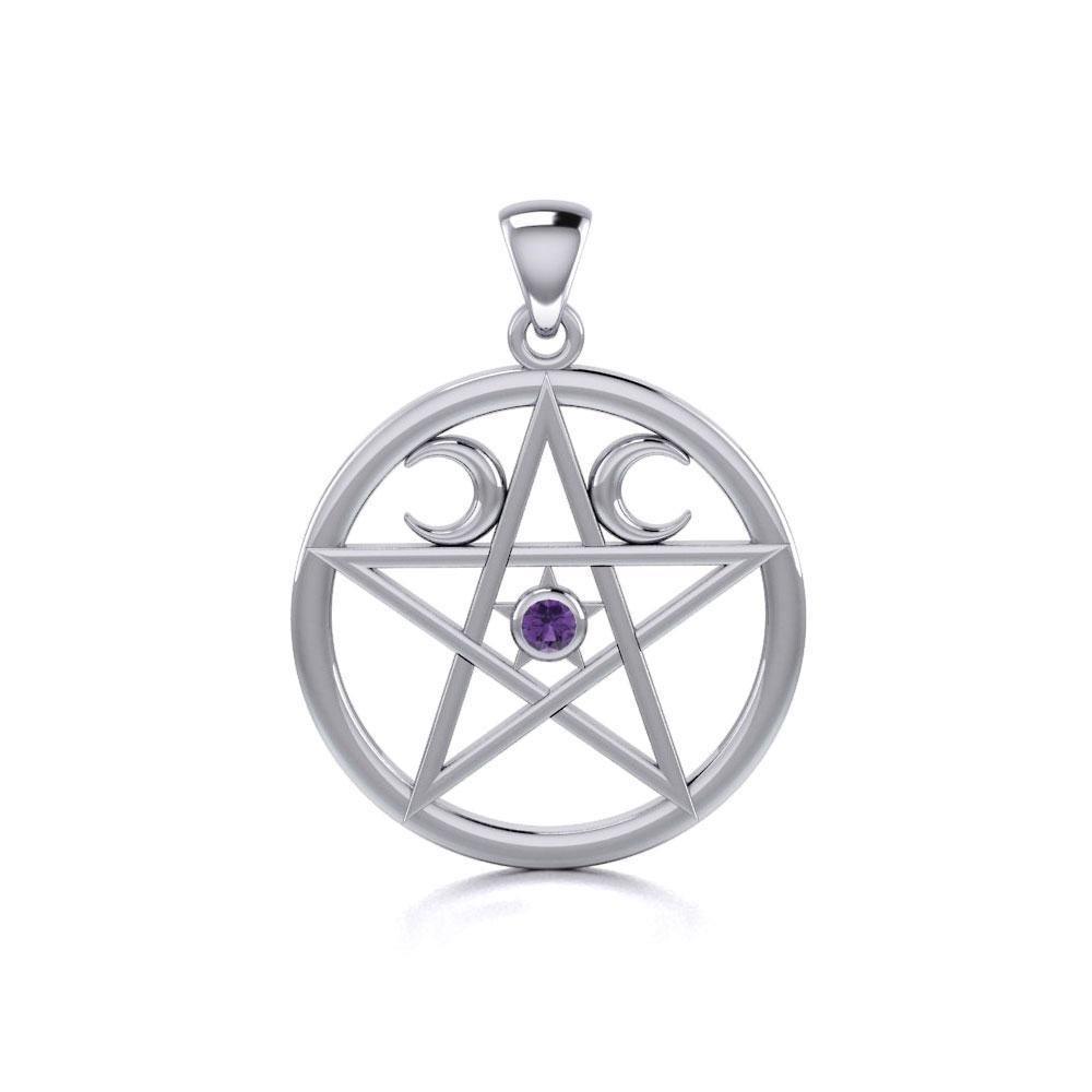 Silver Pentagram Pentacle Pendant TP469