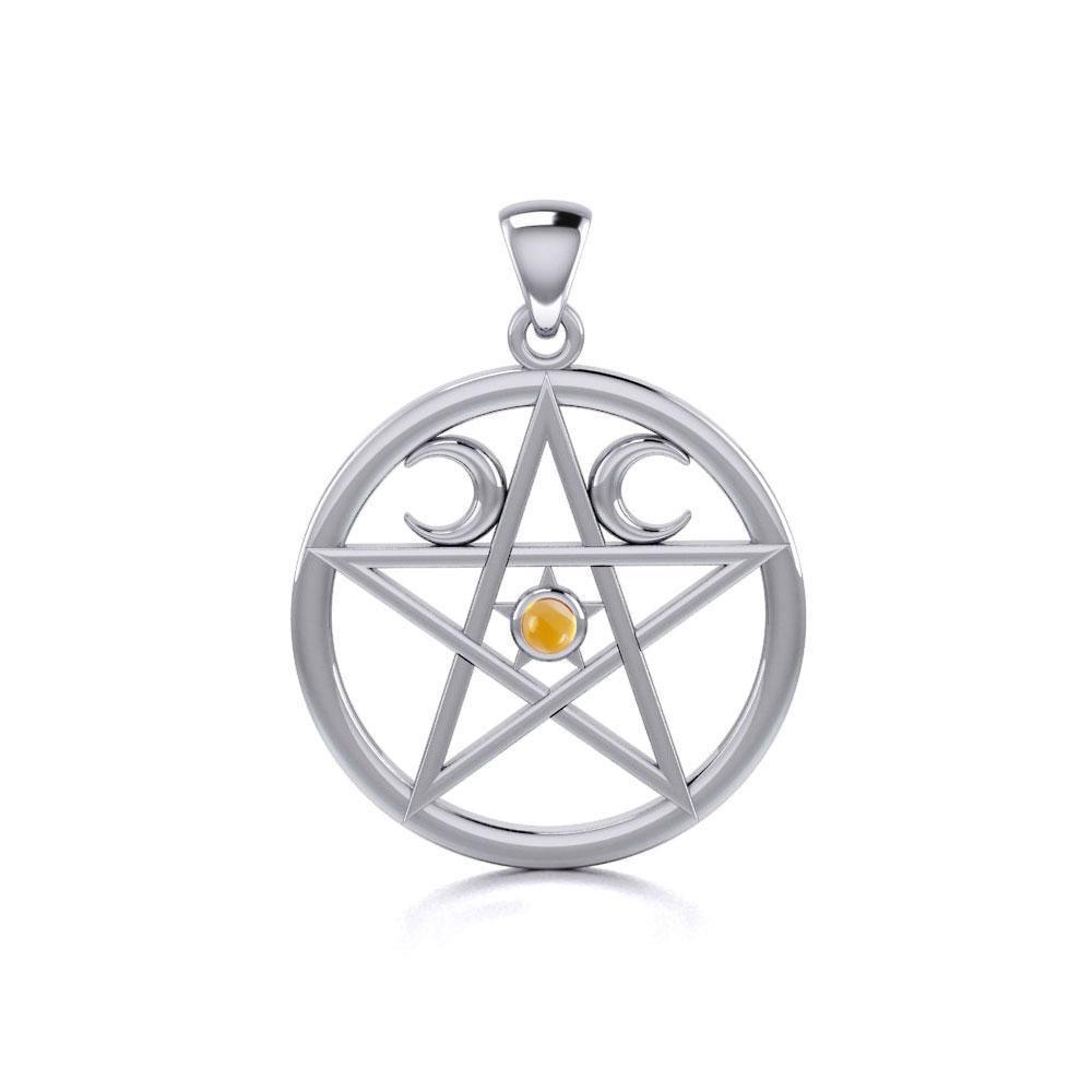 Silver Pentagram Pentacle Pendant TP469
