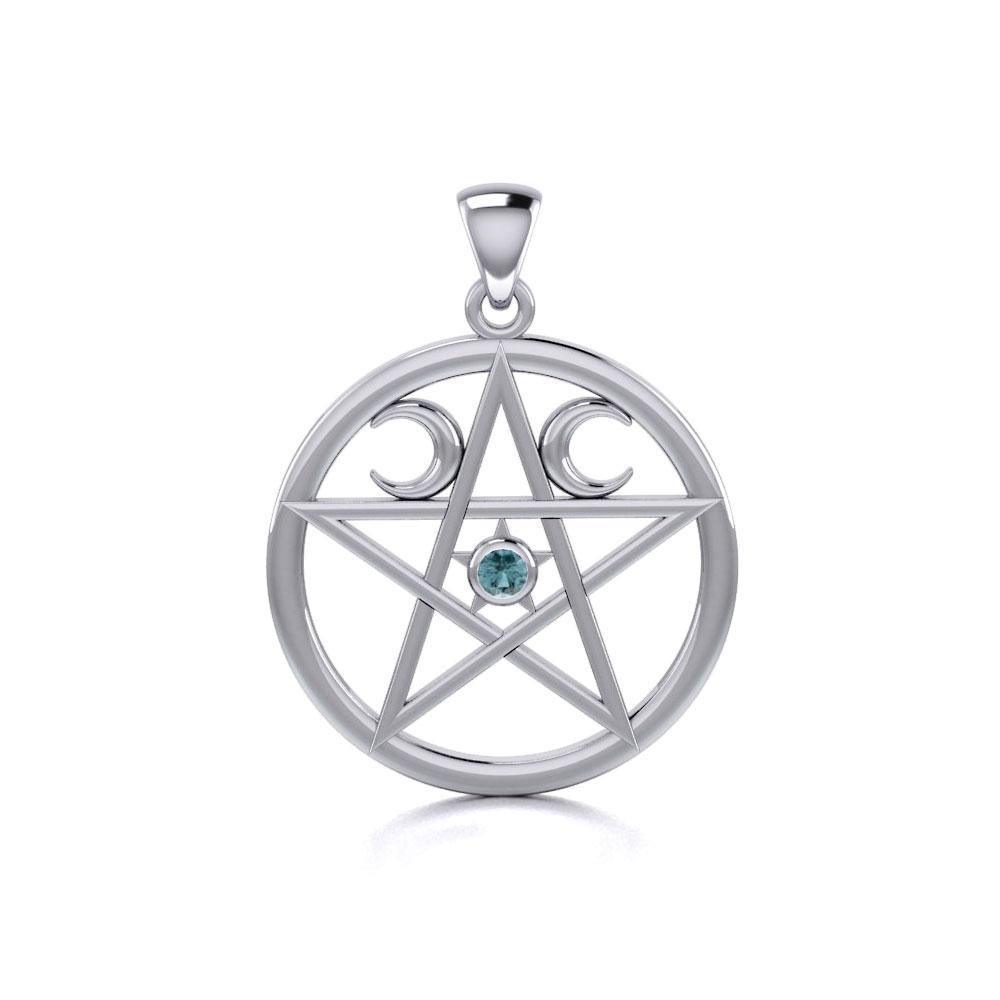 Silver Pentagram Pentacle Pendant TP469