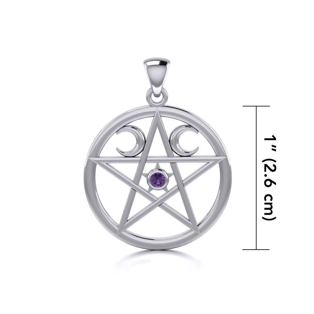 Silver Pentagram Pentacle Pendant TP469