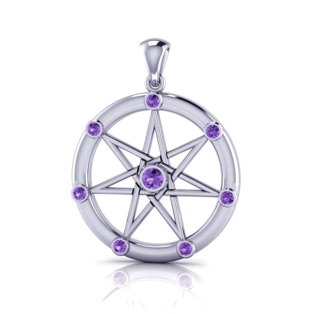 Elven Star Silver and Gem Pendant TP747