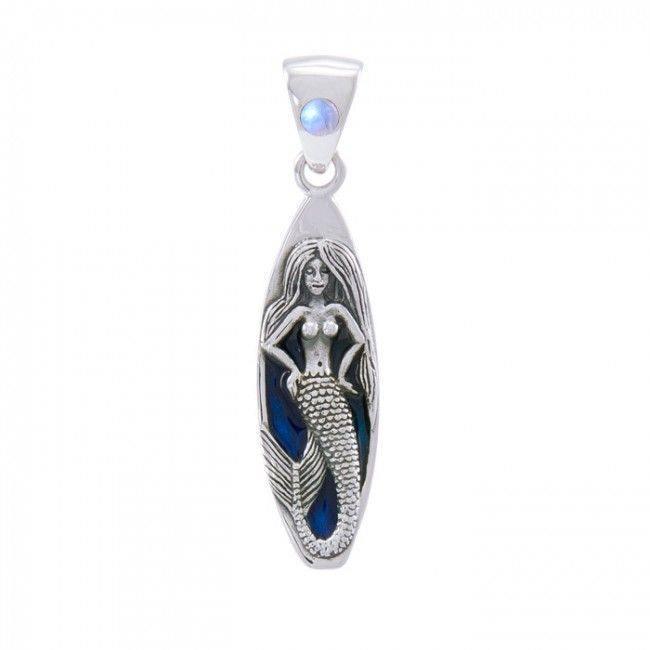 Sea Mistress On Surf Silver Pendant TPD077