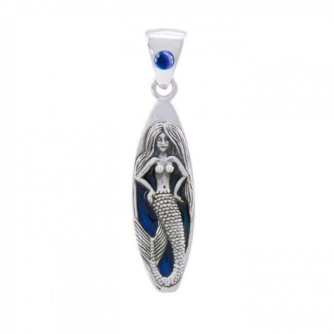 Sea Mistress On Surf Silver Pendant TPD077