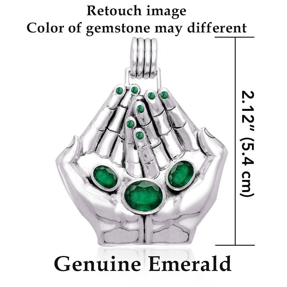 A clear landscape of our palms ~ Dali-inspired fine Sterling Silver Jewelry Pendant TPD1155