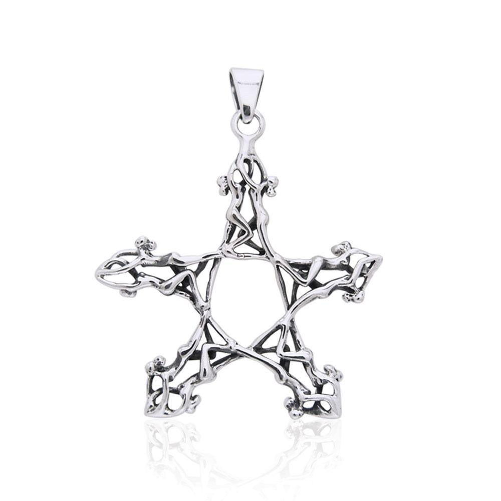 The Goddess Pentagram ~ A Sterling Silver Jewelry Pendant TPD3007