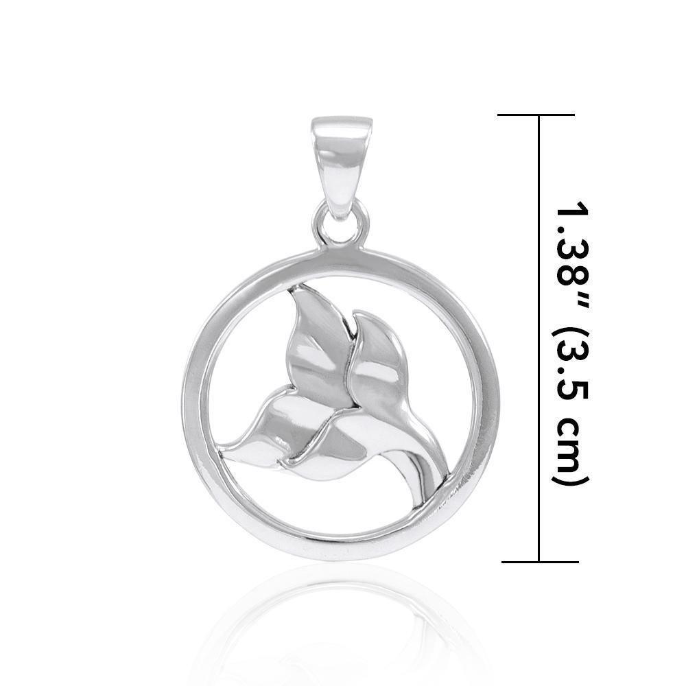 Double Whale Tails ~ Sterling Silver Jewelry Pendant TPD4421