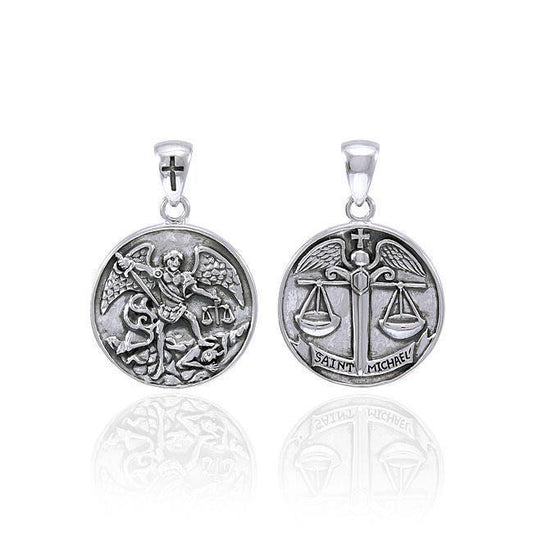Saint Michael Archangel Sterling Silver Pendant TPD4707