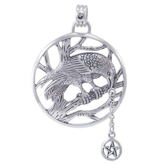 Raven Macha Goddess Sterling Silver Pendant TPD4740