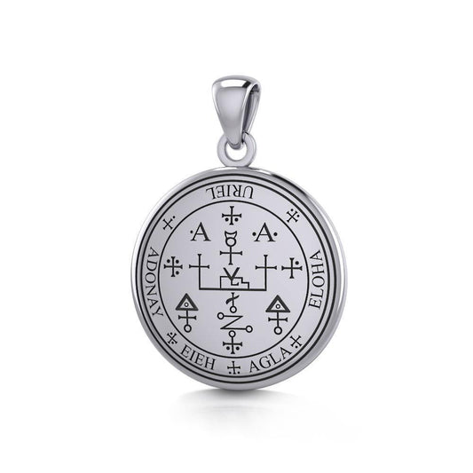 Sigil of the Archangel Uriel Small Sterling Silver Pendant TPD4785