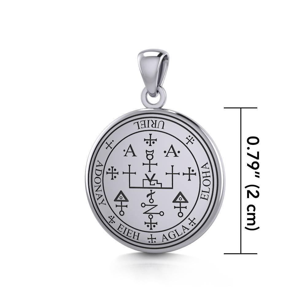 Sigil of the Archangel Uriel Small Sterling Silver Pendant TPD4785