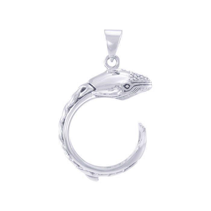Celtic Accent Whale Sterling Silver Wrap Pendant TPD4840