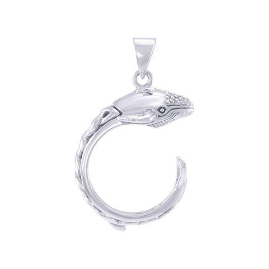 Celtic Accent Whale Sterling Silver Wrap Pendant TPD4840