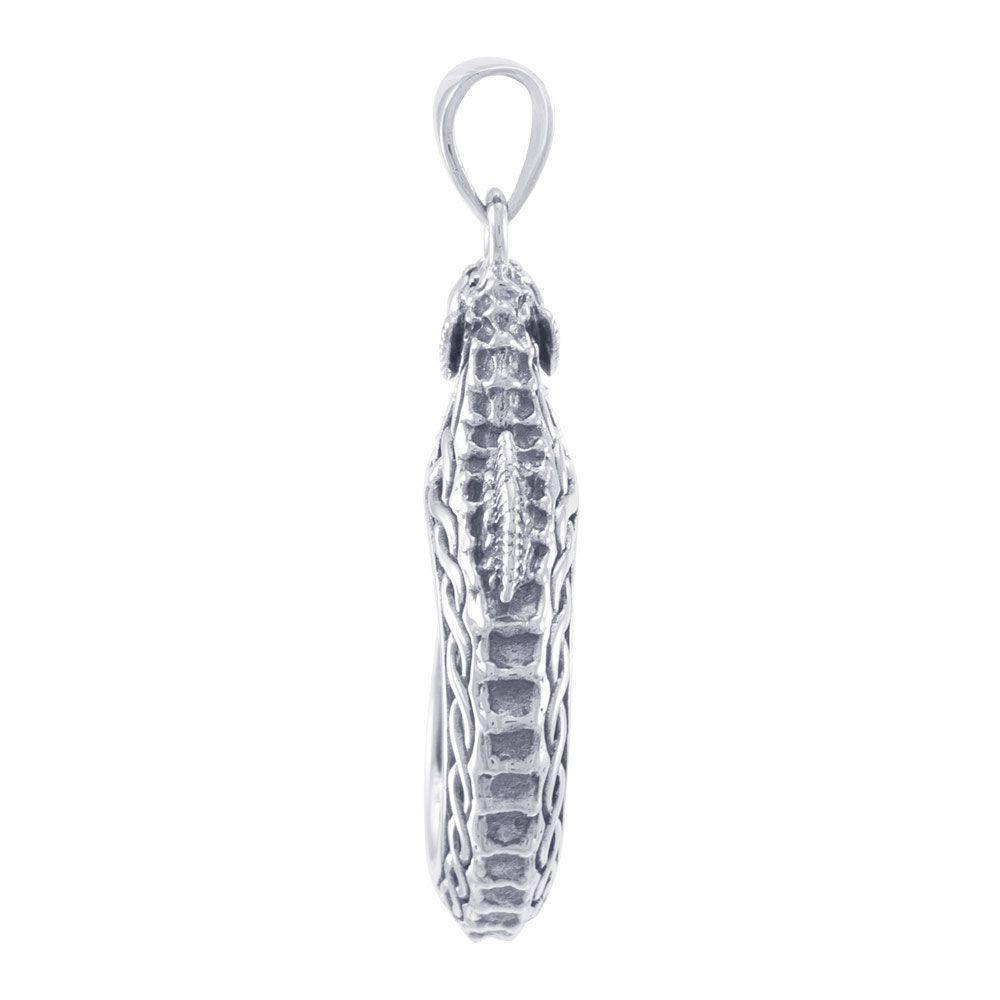 Celtic Accent Seahorse Sterling Silver Wrap Pendant TPD4841