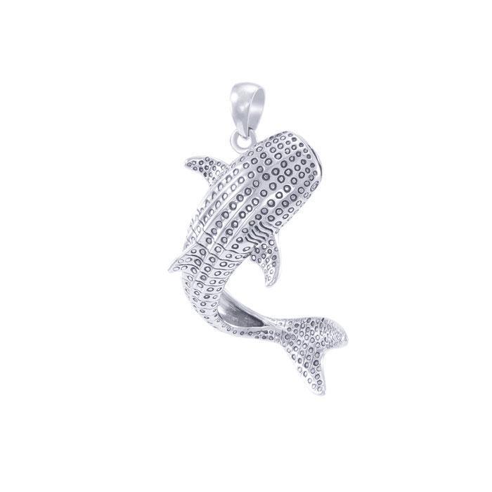 Large Whale Shark Sterling Silver Pendant TPD4859