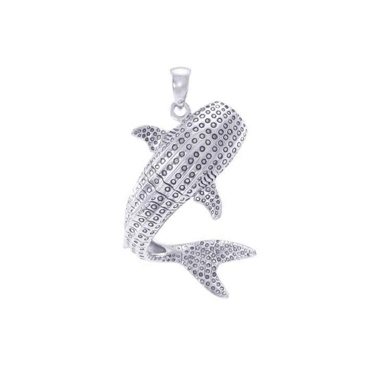Large Whale Shark Sterling Silver Pendant TPD4859