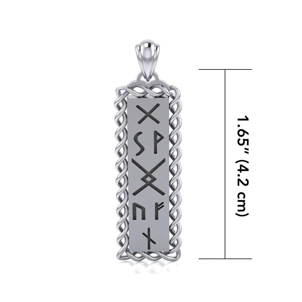 Runes of Woden Sterling Silver Pendant TPD5027