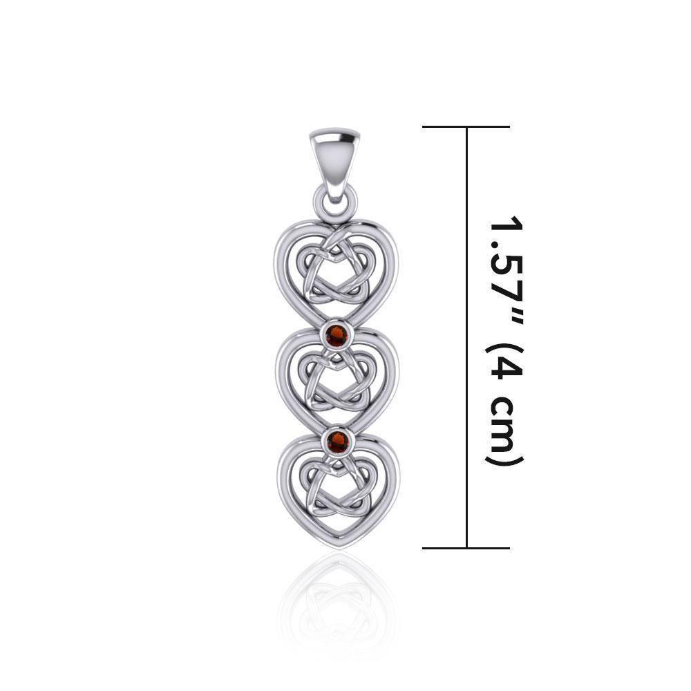 Love in countless ways ~ Celtic Knotwork Heart Sterling Silver Pendant TPD5053