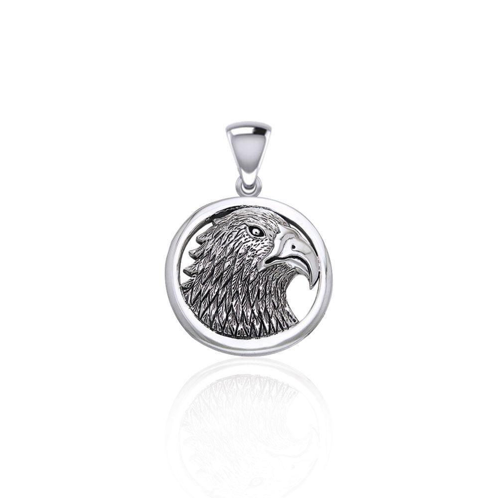 Eagle Head Sterling Silver Pendant TPD5058