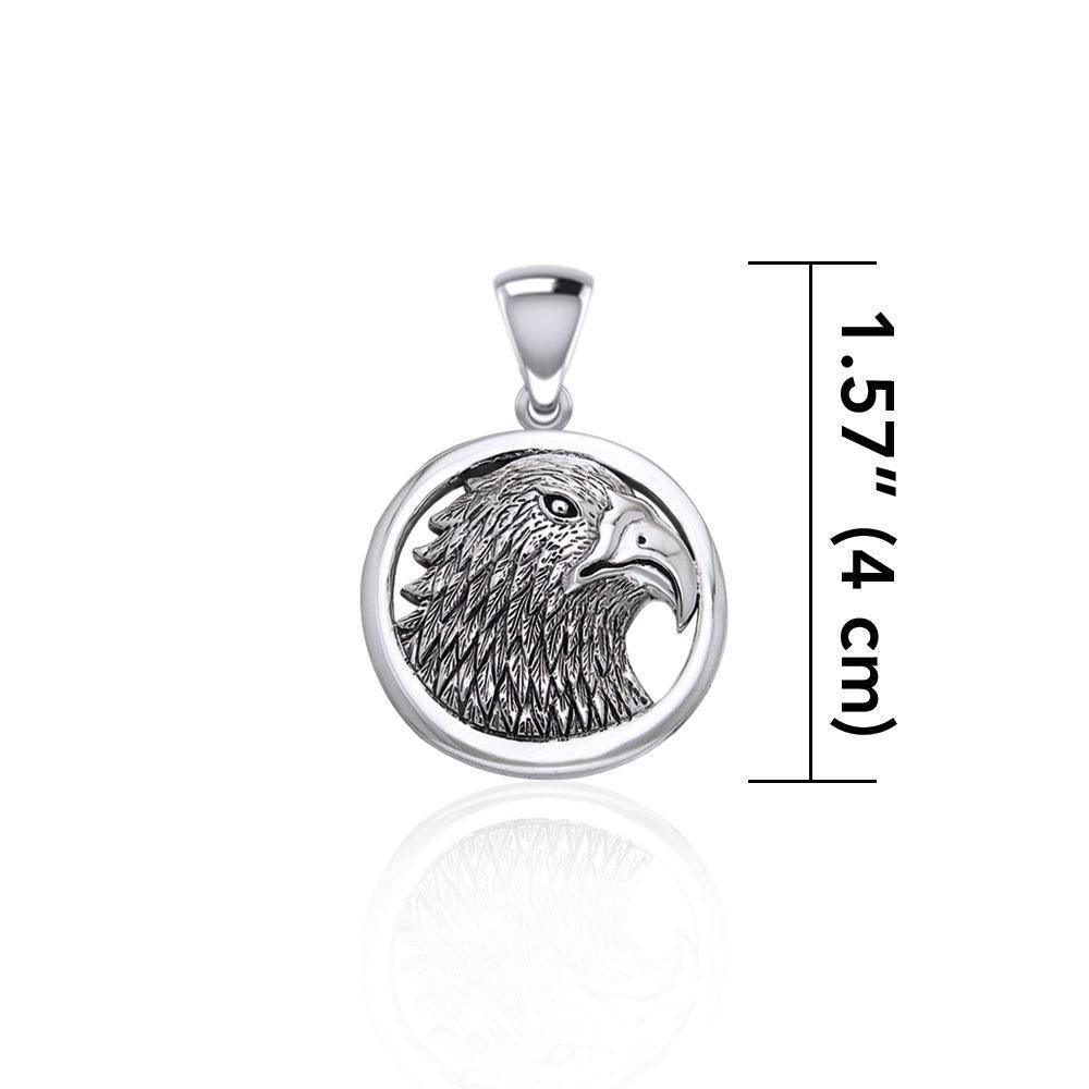 Eagle Head Sterling Silver Pendant TPD5058