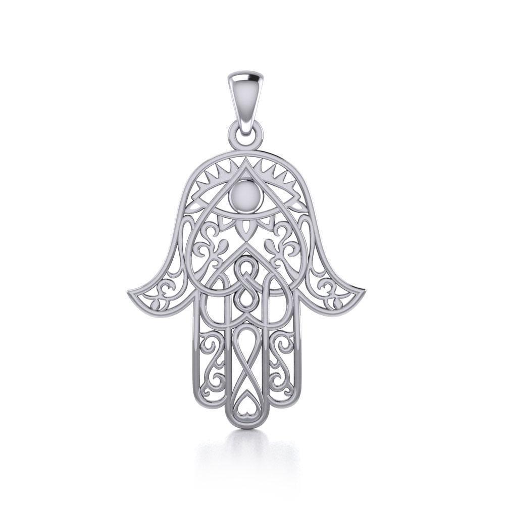 Hamsa Sterling Silver Pendant TPD5078