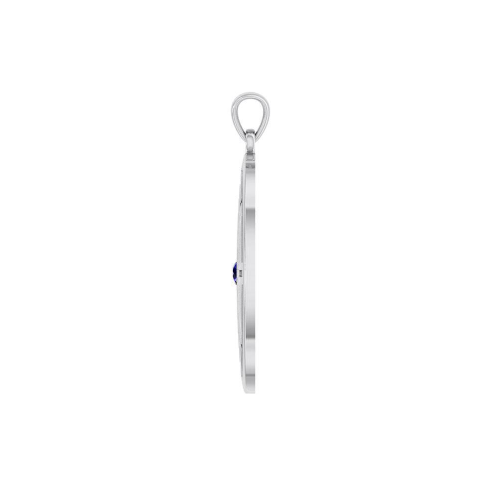 Labyrinth Silver Pendant with Gemstone TPD5155