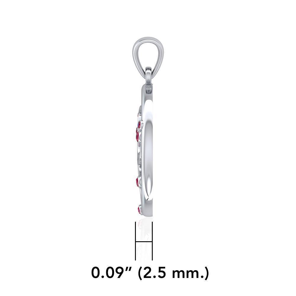 World Triad Silver Pendant with Gemstone TPD5156