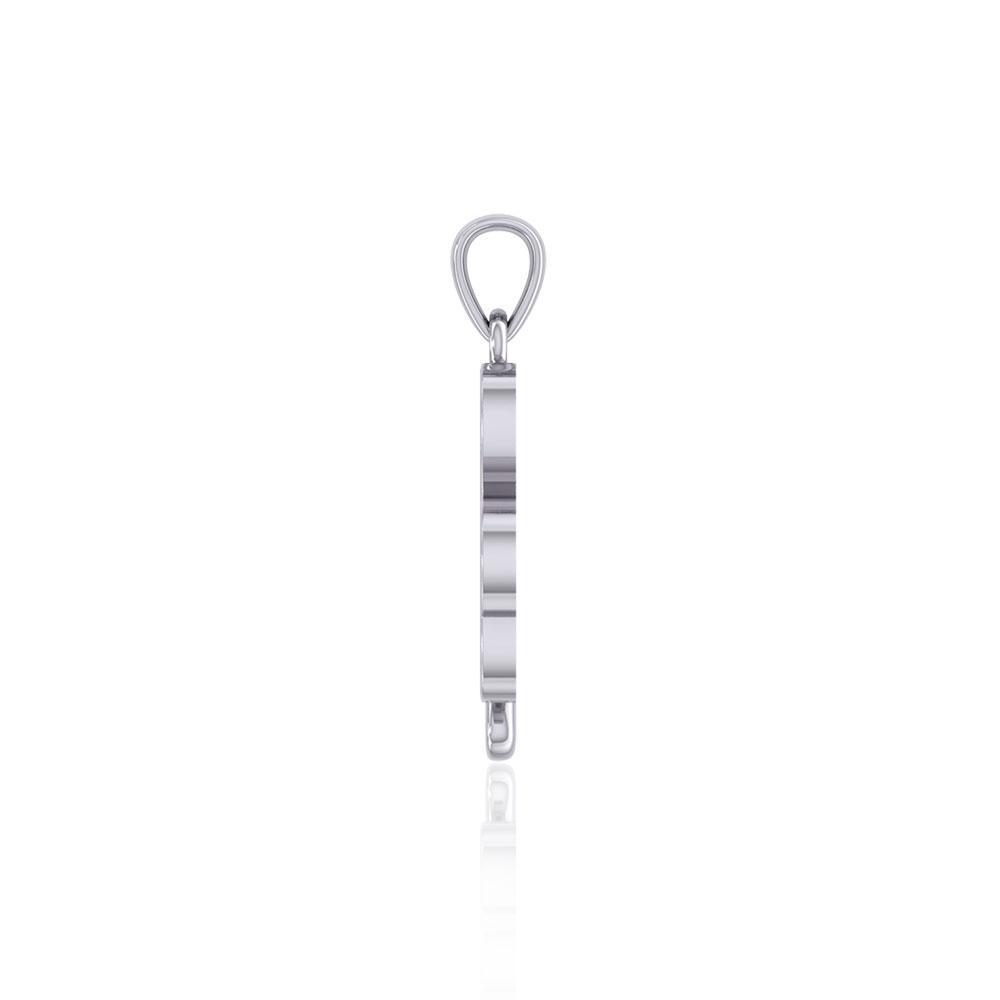 Enamel Shamrock Clover Silver Pendant TPD5160