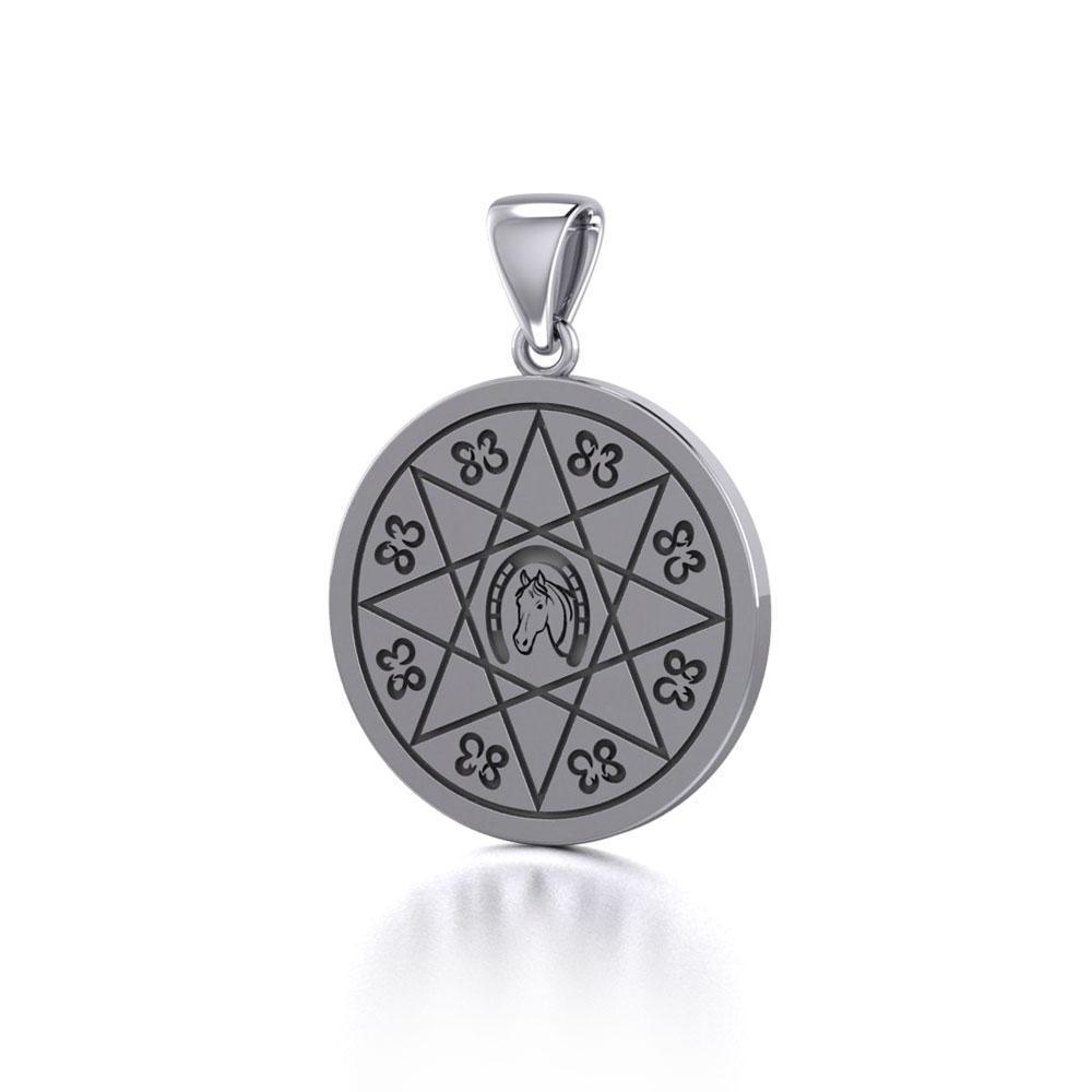 Horseshoe with Lucky Number Snake Pendant TPD5170