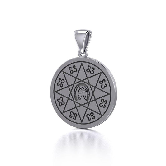 Horseshoe with Lucky Number Snake Pendant TPD5170