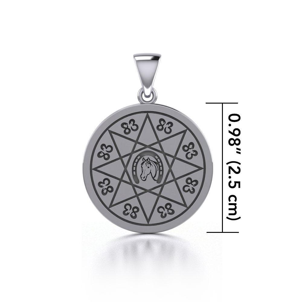Horseshoe with Lucky Number Snake Pendant TPD5170
