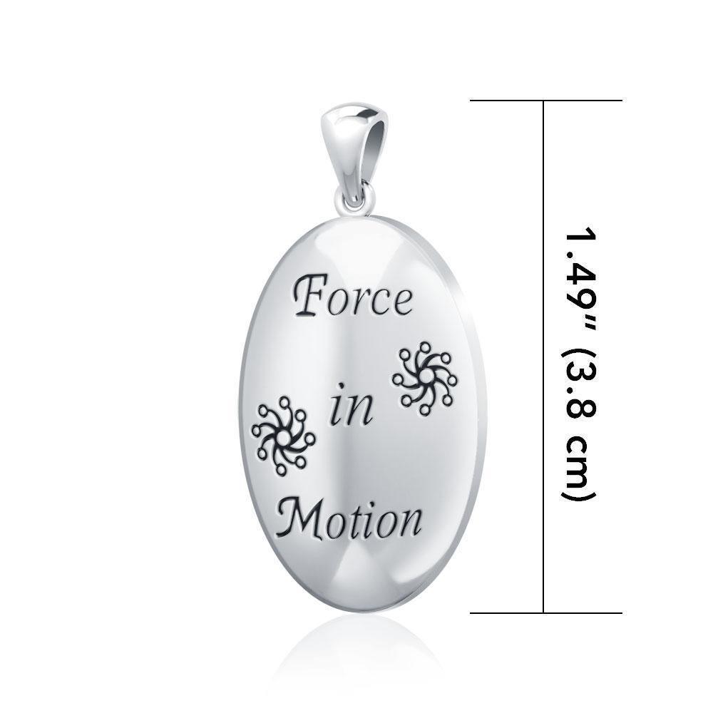 Empowering Words Force in Motion Silver Pendant TPD768