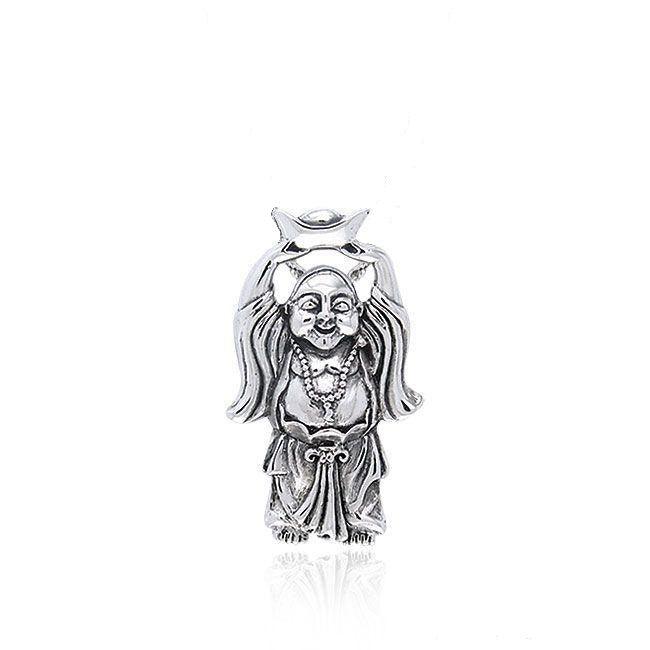 Happy Buddha Hotei Sterling Silver Pendant TPD771