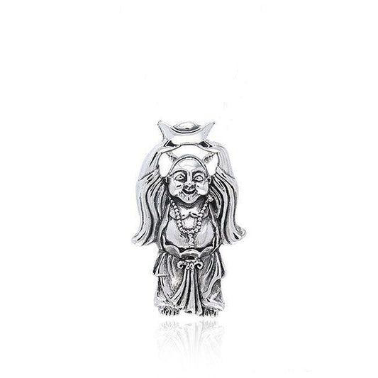 Happy Buddha Hotei Sterling Silver Pendant TPD771