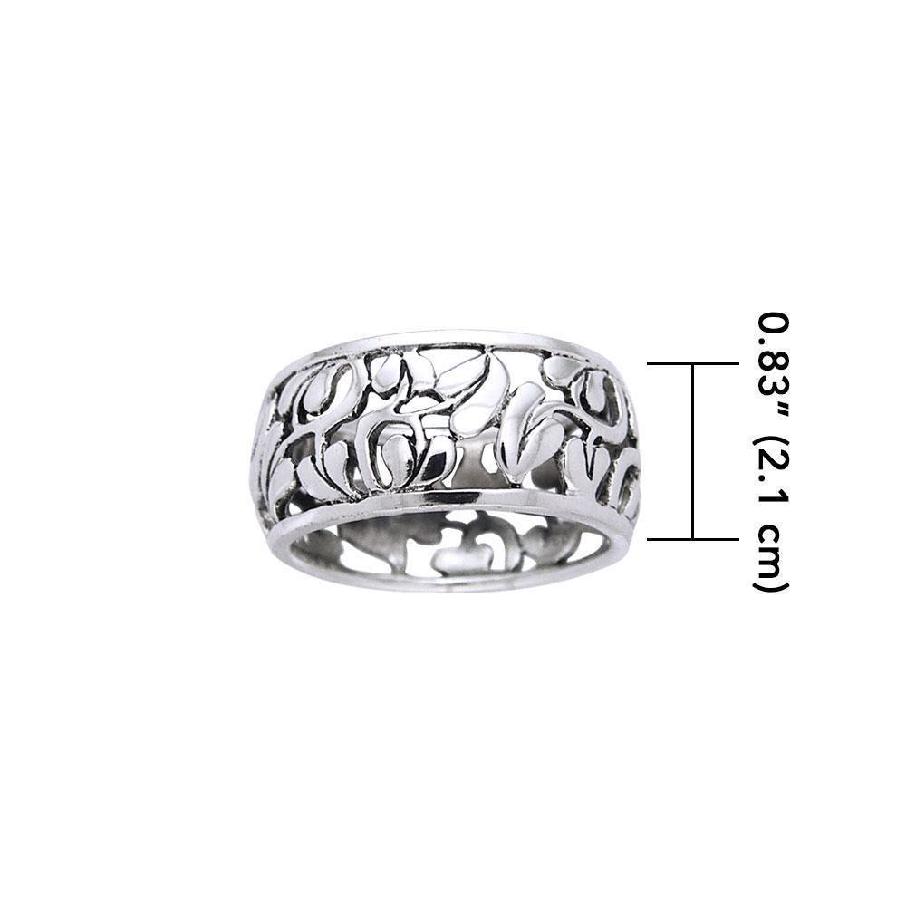 Filigree Flower Silver Ring TR1549