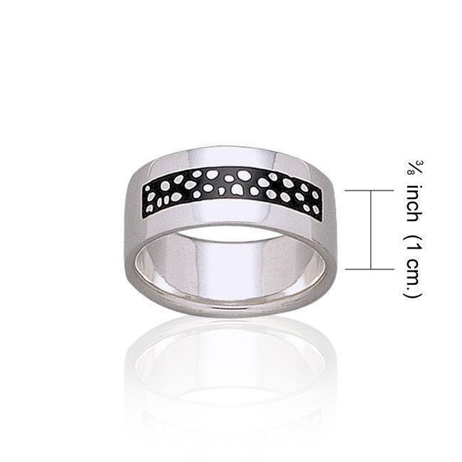 Dot Enamel Silver Ring TR1882