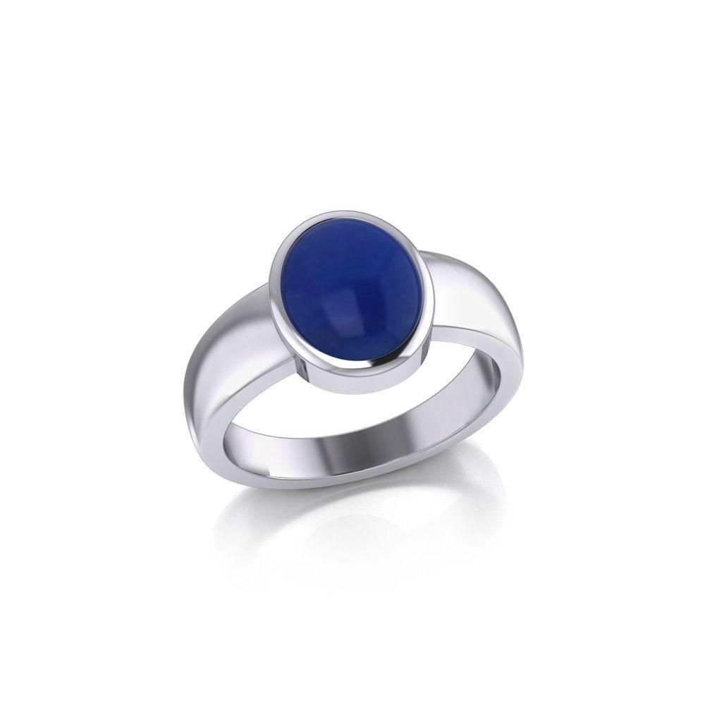 Modern Round Shape Inlaid Silver Ring TR3832