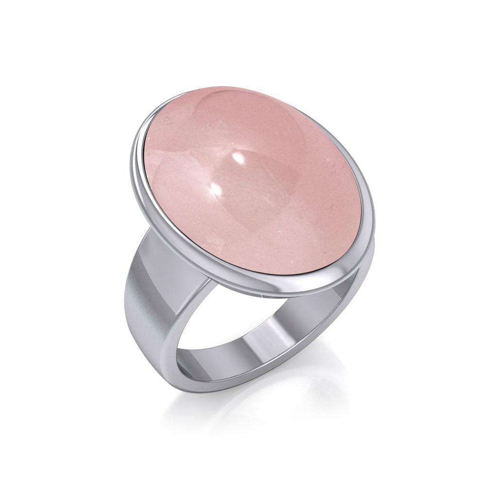 Oval Inlaid Sterling Silver Ring TR3833