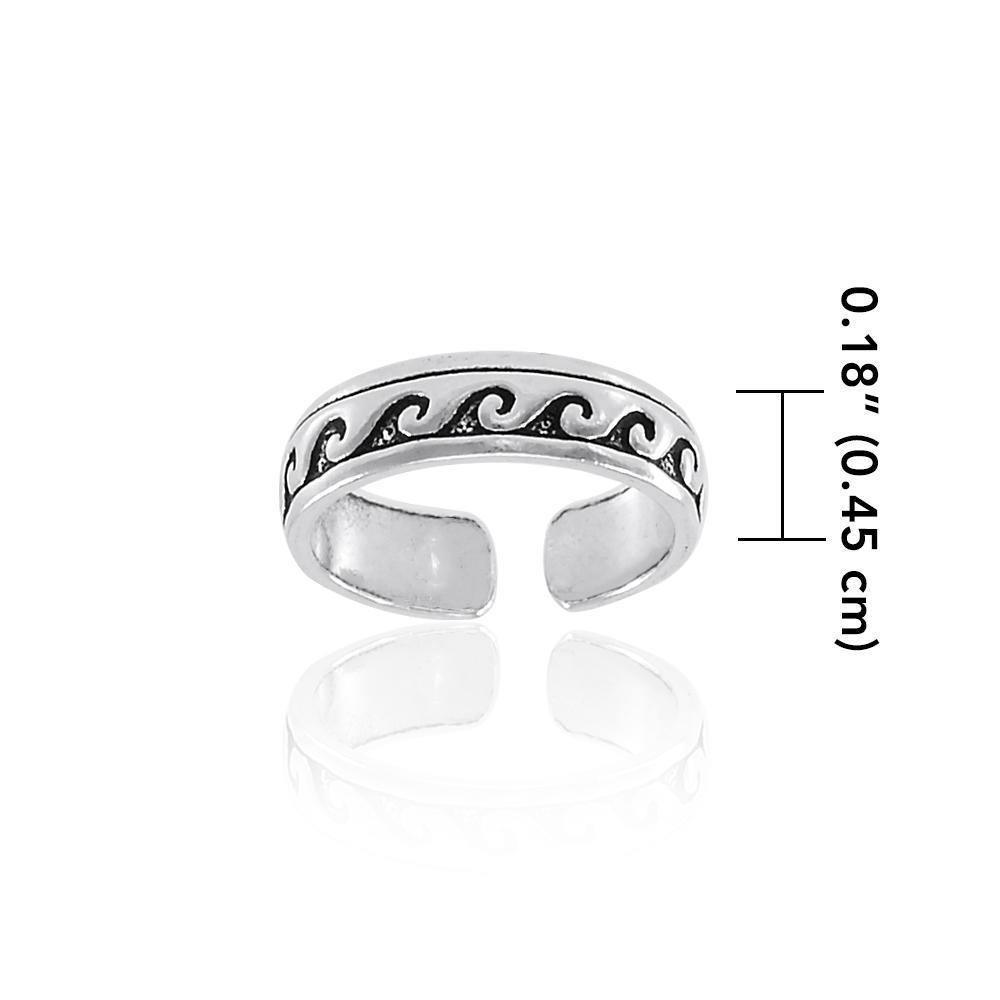 I played with the great waves of the sea ~ Sterling Silver Toe Ring TR603