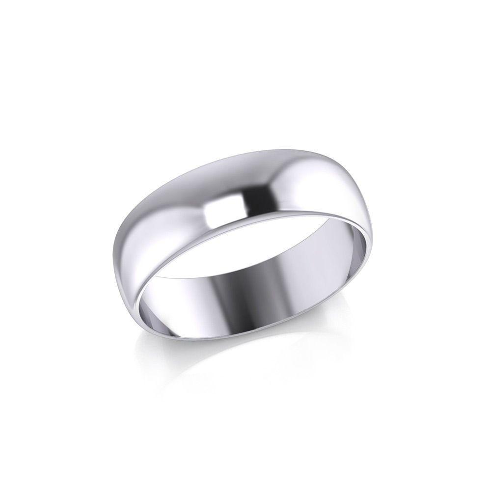 Elegance Silver Wedding Band Ring TRI1166