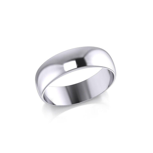 Elegance Silver Wedding Band Ring TRI1166