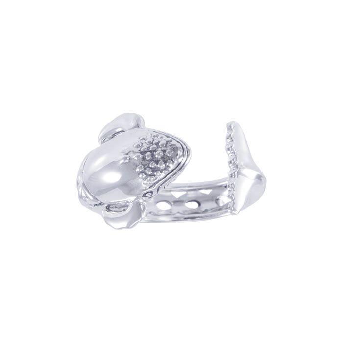 Celtic Accent Whale Sterling Silver Wrap Ring TRI1629